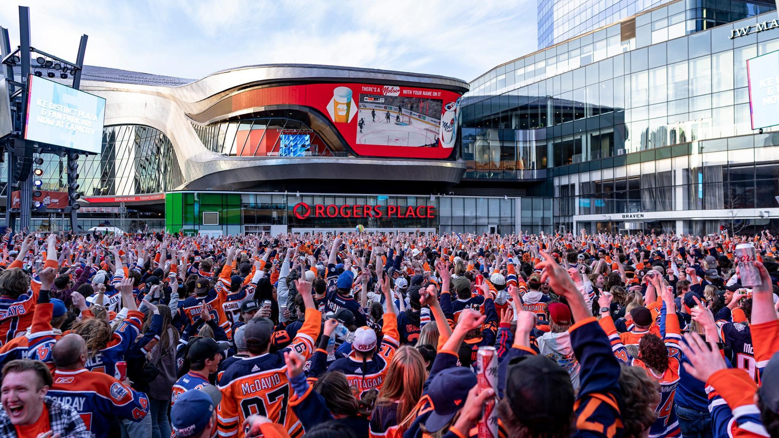 Ice district playoff plaza